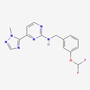 N-[3-(difluoromethoxy)benzyl]-4-(1-methyl-1H-1,2,4-triazol-5-yl)pyrimidin-2-amine