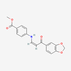 methyl 4-{[3-(1,3-benzodioxol-5-yl)-3-oxo-1-propen-1-yl]amino}benzoate