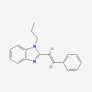 molecular formula C18H18N2 B3904853 2-(2-phenylvinyl)-1-propyl-1H-benzimidazole 