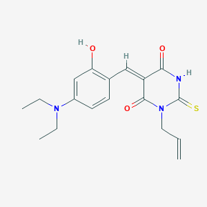 molecular formula C18H21N3O3S B3904859 1-allyl-5-[4-(diethylamino)-2-hydroxybenzylidene]-2-thioxodihydro-4,6(1H,5H)-pyrimidinedione 