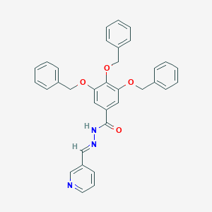 molecular formula C34H29N3O4 B390486 3,4,5-tris(benzyloxy)-N'-(3-pyridinylmethylene)benzohydrazide 