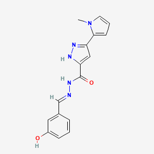 N'-(3-hydroxybenzylidene)-3-(1-methyl-1H-pyrrol-2-yl)-1H-pyrazole-5-carbohydrazide