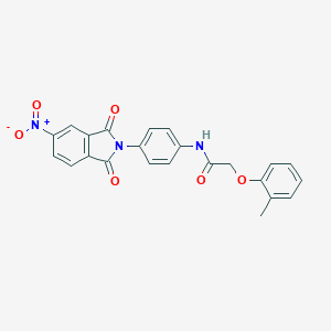 molecular formula C23H17N3O6 B390488 2-(2-methylphenoxy)-N-[4-(5-nitro-1,3-dioxo-1,3-dihydro-2H-isoindol-2-yl)phenyl]acetamide 