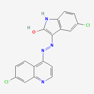 molecular formula C17H10Cl2N4O B3904912 5-chloro-1H-indole-2,3-dione 3-[(7-chloro-4-quinolinyl)hydrazone] 
