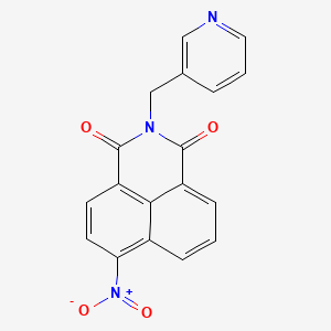 molecular formula C18H11N3O4 B3904928 6-nitro-2-(3-pyridinylmethyl)-1H-benzo[de]isoquinoline-1,3(2H)-dione 