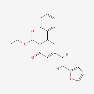 ethyl 4-[2-(2-furyl)vinyl]-2-oxo-6-phenyl-3-cyclohexene-1-carboxylate