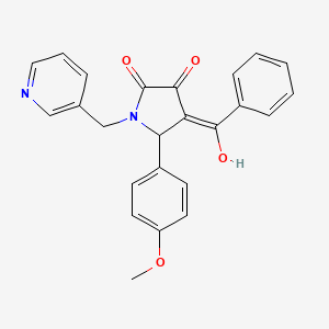 molecular formula C24H20N2O4 B3904972 4-benzoyl-3-hydroxy-5-(4-methoxyphenyl)-1-(3-pyridinylmethyl)-1,5-dihydro-2H-pyrrol-2-one CAS No. 5989-68-4