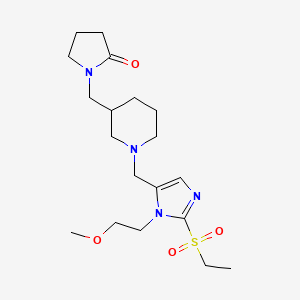 1-[(1-{[2-(ethylsulfonyl)-1-(2-methoxyethyl)-1H-imidazol-5-yl]methyl}-3-piperidinyl)methyl]-2-pyrrolidinone