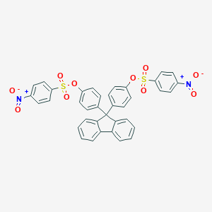 molecular formula C37H24N2O10S2 B390498 4-(9-{4-[({4-nitrophenyl}sulfonyl)oxy]phenyl}-9H-fluoren-9-yl)phenyl 4-nitrobenzenesulfonate 