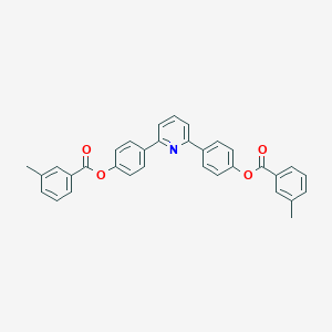 molecular formula C33H25NO4 B390499 4-(6-{4-[(3-Methylbenzoyl)oxy]phenyl}-2-pyridinyl)phenyl 3-methylbenzoate 