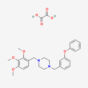 molecular formula C29H34N2O8 B3904996 1-(3-phenoxybenzyl)-4-(2,3,4-trimethoxybenzyl)piperazine oxalate 