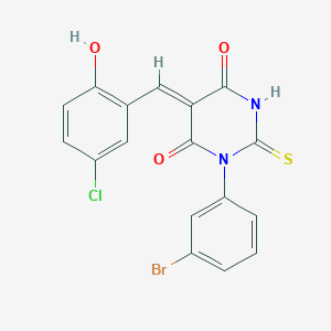 1-(3-bromophenyl)-5-(5-chloro-2-hydroxybenzylidene)-2-thioxodihydro-4,6(1H,5H)-pyrimidinedione