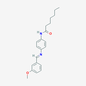 molecular formula C21H26N2O2 B390501 N-{4-[(3-methoxybenzylidene)amino]phenyl}heptanamide 