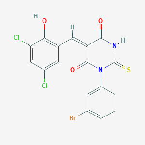 1-(3-bromophenyl)-5-(3,5-dichloro-2-hydroxybenzylidene)-2-thioxodihydro-4,6(1H,5H)-pyrimidinedione