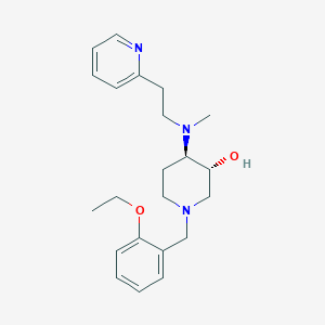 molecular formula C22H31N3O2 B3905015 (3R*,4R*)-1-(2-ethoxybenzyl)-4-{methyl[2-(2-pyridinyl)ethyl]amino}-3-piperidinol 