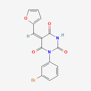 1-(3-bromophenyl)-5-(2-furylmethylene)-2,4,6(1H,3H,5H)-pyrimidinetrione