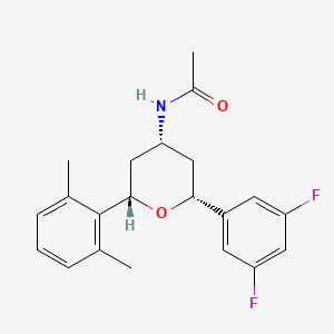 molecular formula C21H23F2NO2 B3905031 N-[(2R*,4R*,6S*)-2-(3,5-difluorophenyl)-6-(2,6-dimethylphenyl)tetrahydro-2H-pyran-4-yl]acetamide 