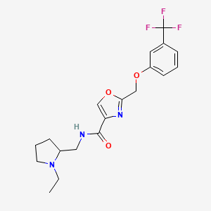 N-[(1-ethyl-2-pyrrolidinyl)methyl]-2-{[3-(trifluoromethyl)phenoxy]methyl}-1,3-oxazole-4-carboxamide