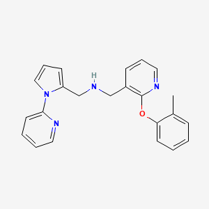 1-[2-(2-methylphenoxy)-3-pyridinyl]-N-{[1-(2-pyridinyl)-1H-pyrrol-2-yl]methyl}methanamine