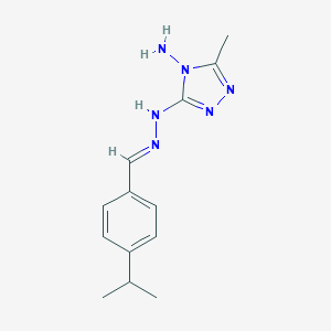 molecular formula C13H18N6 B390507 3-methyl-5-{(2E)-2-[4-(propan-2-yl)benzylidene]hydrazinyl}-4H-1,2,4-triazol-4-amine 