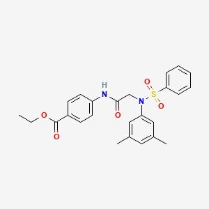 ethyl 4-{[N-(3,5-dimethylphenyl)-N-(phenylsulfonyl)glycyl]amino}benzoate