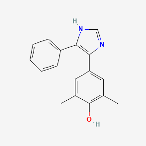 molecular formula C17H16N2O B3905109 2,6-dimethyl-4-(4-phenyl-1H-imidazol-5-yl)phenol 