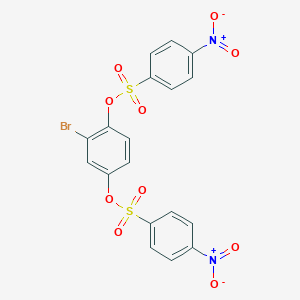 2-Bromo-4-[({4-nitrophenyl}sulfonyl)oxy]phenyl 4-nitrobenzenesulfonate