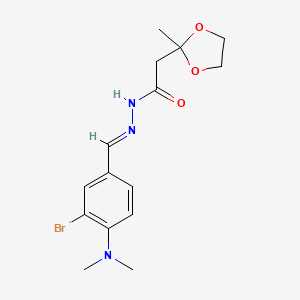 N'-[3-bromo-4-(dimethylamino)benzylidene]-2-(2-methyl-1,3-dioxolan-2-yl)acetohydrazide