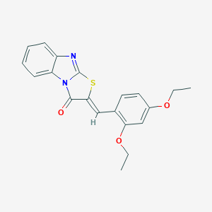 molecular formula C20H18N2O3S B390517 2-(2,4-diethoxybenzylidene)[1,3]thiazolo[3,2-a]benzimidazol-3(2H)-one 