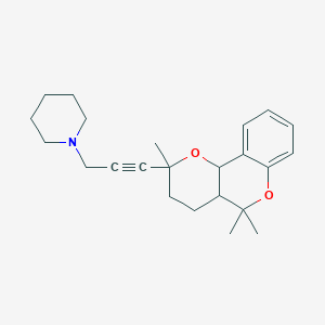 molecular formula C23H31NO2 B3905174 1-[3-(2,5,5-trimethyl-3,4,4a,10b-tetrahydro-2H,5H-pyrano[3,2-c]chromen-2-yl)-2-propyn-1-yl]piperidine 