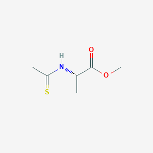 molecular formula C6H11NO2S B039052 L-Alanine, N-(1-thioxoethyl)-, methyl ester (9CI) CAS No. 116287-43-5