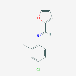 molecular formula C12H10ClNO B390520 N-(4-chloro-2-methylphenyl)-N-(2-furylmethylene)amine 