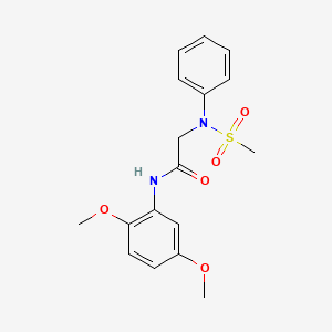 molecular formula C17H20N2O5S B3905202 N~1~-(2,5-dimethoxyphenyl)-N~2~-(methylsulfonyl)-N~2~-phenylglycinamide 