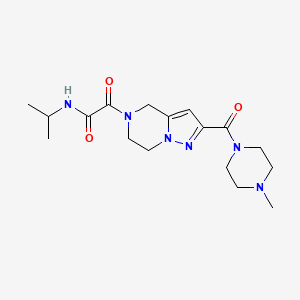 molecular formula C17H26N6O3 B3905219 N-isopropyl-2-[2-[(4-methylpiperazin-1-yl)carbonyl]-6,7-dihydropyrazolo[1,5-a]pyrazin-5(4H)-yl]-2-oxoacetamide 