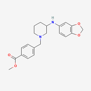 methyl 4-{[3-(1,3-benzodioxol-5-ylamino)-1-piperidinyl]methyl}benzoate