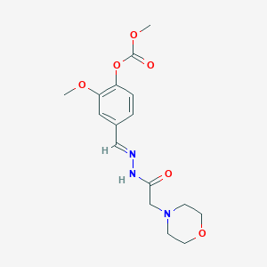 2-methoxy-4-[2-(4-morpholinylacetyl)carbonohydrazonoyl]phenyl methyl carbonate