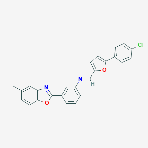 N-{[5-(4-chlorophenyl)-2-furyl]methylene}-N-[3-(5-methyl-1,3-benzoxazol-2-yl)phenyl]amine