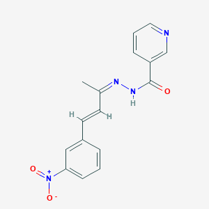 N'-(3-{3-nitrophenyl}-1-methyl-2-propenylidene)nicotinohydrazide