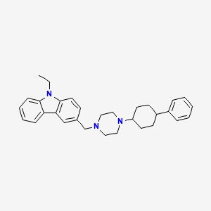 molecular formula C31H37N3 B3905262 9-ethyl-3-{[4-(4-phenylcyclohexyl)-1-piperazinyl]methyl}-9H-carbazole 