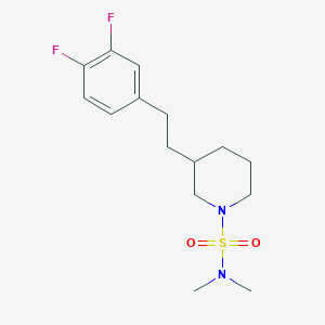 3-[2-(3,4-difluorophenyl)ethyl]-N,N-dimethyl-1-piperidinesulfonamide