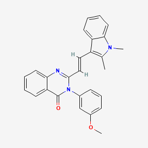 2-[2-(1,2-dimethyl-1H-indol-3-yl)vinyl]-3-(3-methoxyphenyl)-4(3H)-quinazolinone