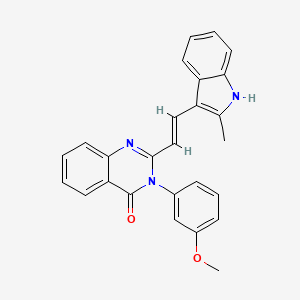 molecular formula C26H21N3O2 B3905294 3-(3-methoxyphenyl)-2-[2-(2-methyl-1H-indol-3-yl)vinyl]-4(3H)-quinazolinone 