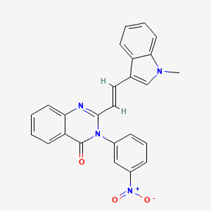 2-[2-(1-methyl-1H-indol-3-yl)vinyl]-3-(3-nitrophenyl)-4(3H)-quinazolinone