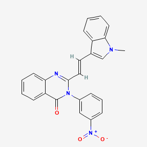 molecular formula C25H18N4O3 B3905297 2-[2-(1-methyl-1H-indol-3-yl)vinyl]-3-(3-nitrophenyl)-4(3H)-quinazolinone 