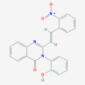 molecular formula C22H15N3O4 B3905302 3-(2-hydroxyphenyl)-2-[2-(2-nitrophenyl)vinyl]-4(3H)-quinazolinone 