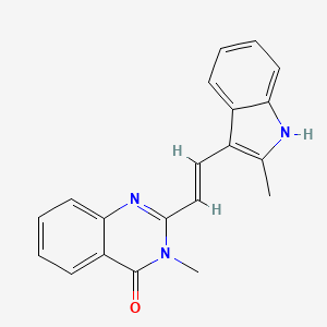 molecular formula C20H17N3O B3905309 3-methyl-2-[2-(2-methyl-1H-indol-3-yl)vinyl]-4(3H)-quinazolinone 