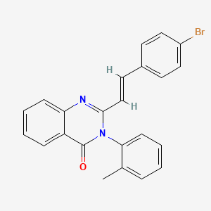 molecular formula C23H17BrN2O B3905314 2-[2-(4-bromophenyl)vinyl]-3-(2-methylphenyl)-4(3H)-quinazolinone 