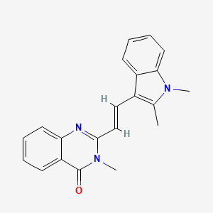 molecular formula C21H19N3O B3905322 2-[2-(1,2-dimethyl-1H-indol-3-yl)vinyl]-3-methyl-4(3H)-quinazolinone 