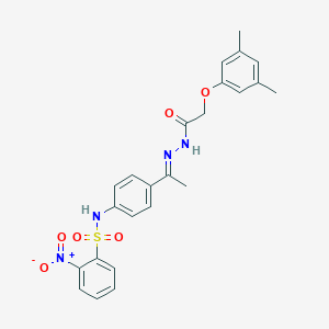 N-(4-{N-[(3,5-dimethylphenoxy)acetyl]ethanehydrazonoyl}phenyl)-2-nitrobenzenesulfonamide