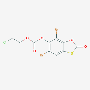 2-Chloroethyl 5,7-dibromo-2-oxo-1,3-benzoxathiol-6-yl carbonate